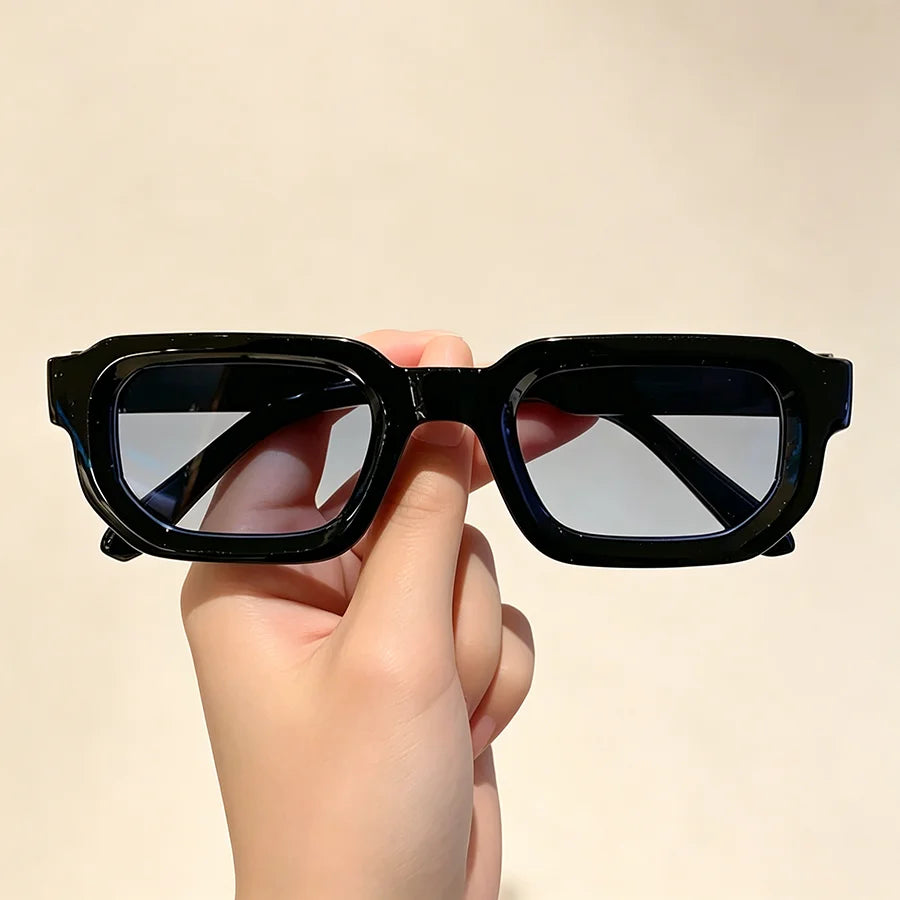 6Pcs/Set Women Vintage Rectangle Frame Sunglasses Fashion Retro Sun Glasses Luxury Brand Design Glasses Eyewear Men Goggle