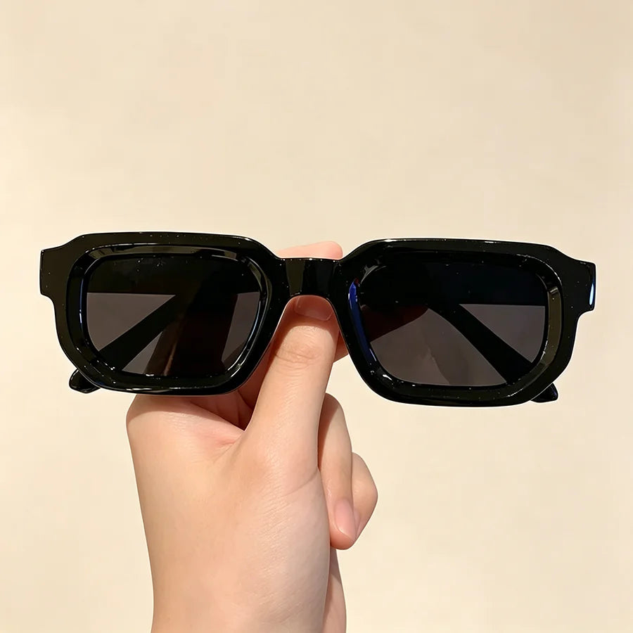 6Pcs/Set Women Vintage Rectangle Frame Sunglasses Fashion Retro Sun Glasses Luxury Brand Design Glasses Eyewear Men Goggle