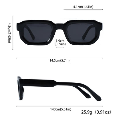 6Pcs/Set Women Vintage Rectangle Frame Sunglasses Fashion Retro Sun Glasses Luxury Brand Design Glasses Eyewear Men Goggle