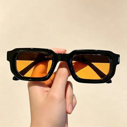 6Pcs/Set Women Vintage Rectangle Frame Sunglasses Fashion Retro Sun Glasses Luxury Brand Design Glasses Eyewear Men Goggle